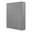 Grand lit escamotable mural avec tablettes, gris-1875758155