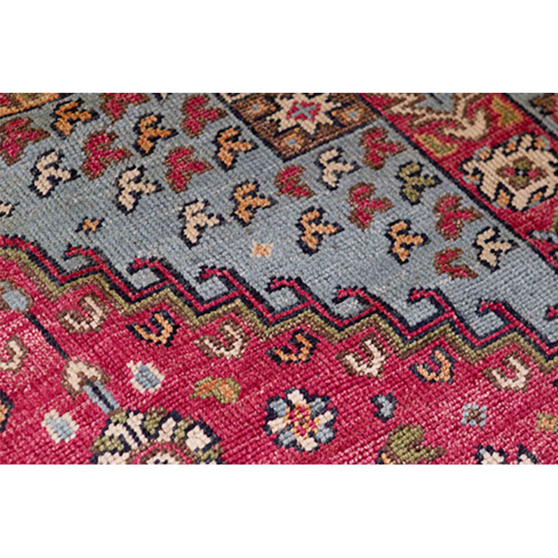 Tapis rouge / bleu / brun de haute qualité noué à la main