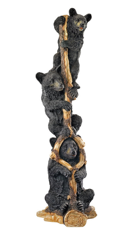 Bear Cubs Tree Statue