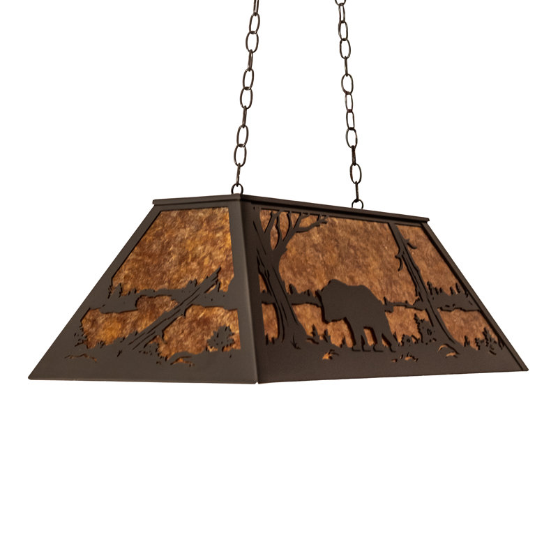Farrar 6 - Light Pendant, Amber Mica, Timeless Bronze