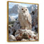 Chouette blanche majestueuse dans les montagnes - impression d'art animalier hibou