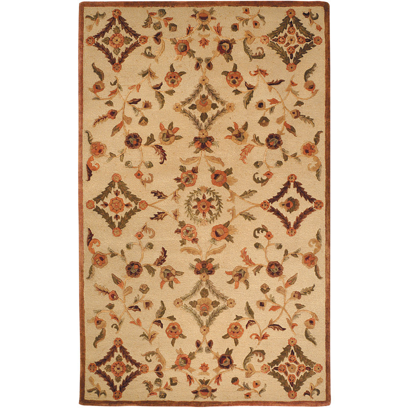 Mcgrail Wool Floral Rug, Rectangle 10' x 14'