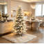 Sapin de Noël artificiel floqué d'hiver, préilluminé, 9 réglages d'éclairage à DEL double, PE en PVC, support en métal, décoration intérieure pour Noël et le Nouvel An