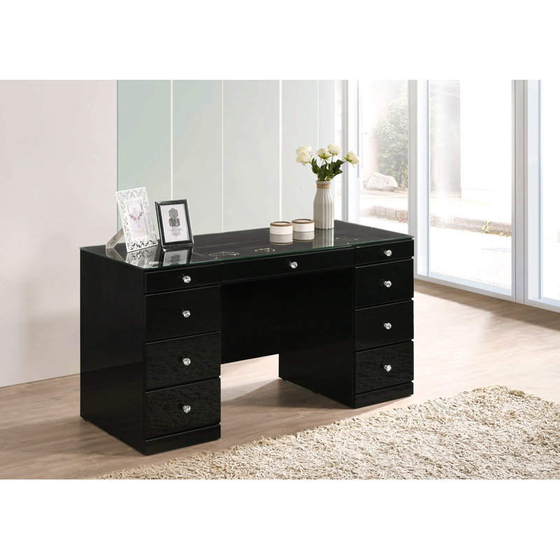 Meuble-lavabo 1 pièce 1 pièce Glam, Noir