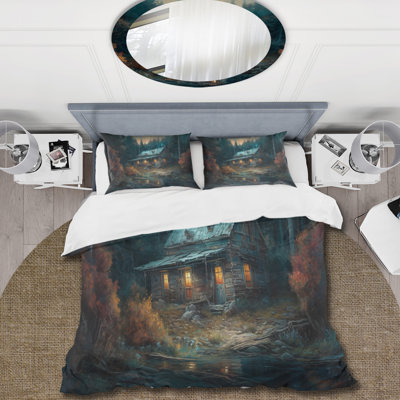 Cabin In The Woods - Ensemble de housse de couette Forest - Microfibre de polyester