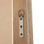 Grand miroir mural en bois brun Bhavisha
