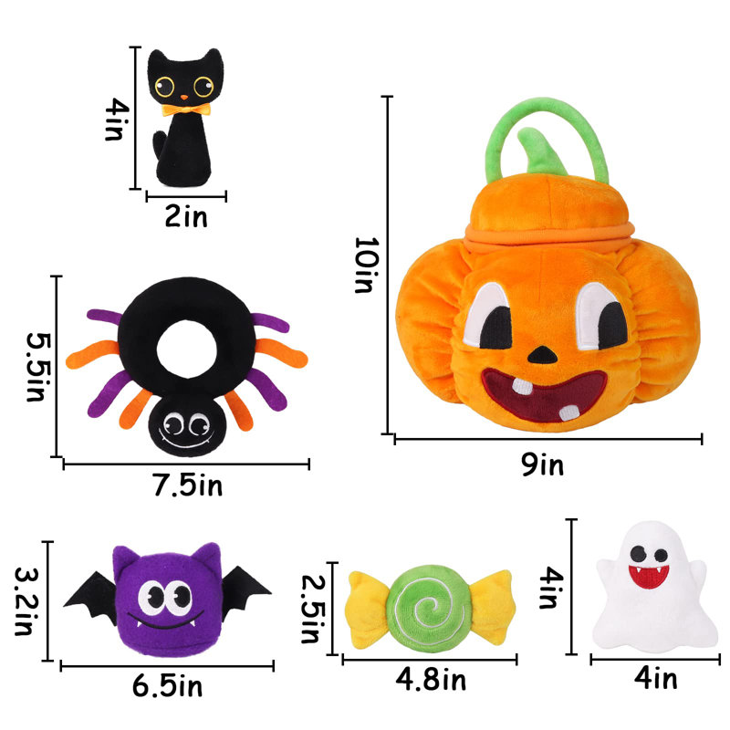 Maïs en peluche citrouille 5ct pour animaux