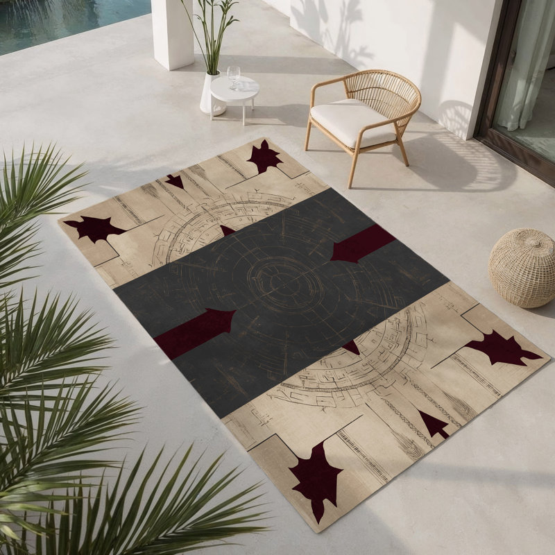 Tapis intérieur et extérieur Ancestral Allure, Rectangle 1 pi 6 po x 2 pi 6 po