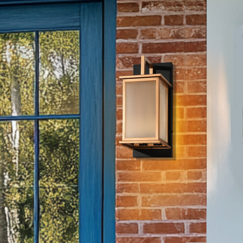 Modern 1-Light Lantern Outdoor Sconce Light Indoor Wall Sconce