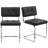 Marlow 19.3" H Mid-Century Modern Tufted Faux Leather Side Dining Chair with Steel Frame-353112190-375947237