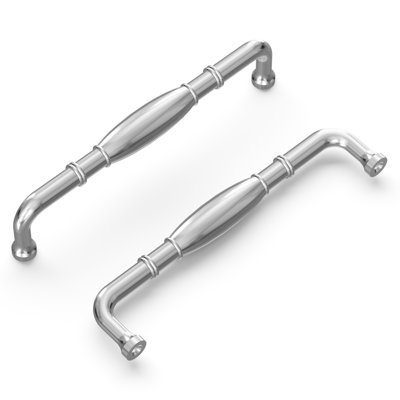 Williamsburg Collection Handle Pull - 5-1/16" Center to Center Cabinet Pull Chrome - Farmhouse Hardware for Drawers & Cabinets