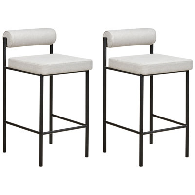 Amaya Upholstered Counter Stool with Metal Frame
