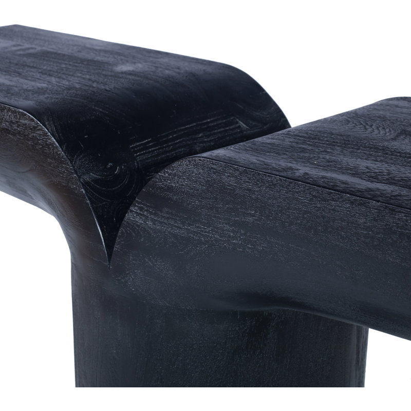 Holcman 48'' Solid Wood Console Table, Black