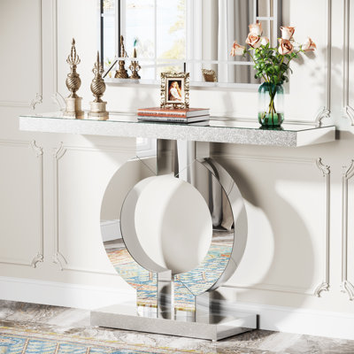 110cm  Modern Glass Console Table
