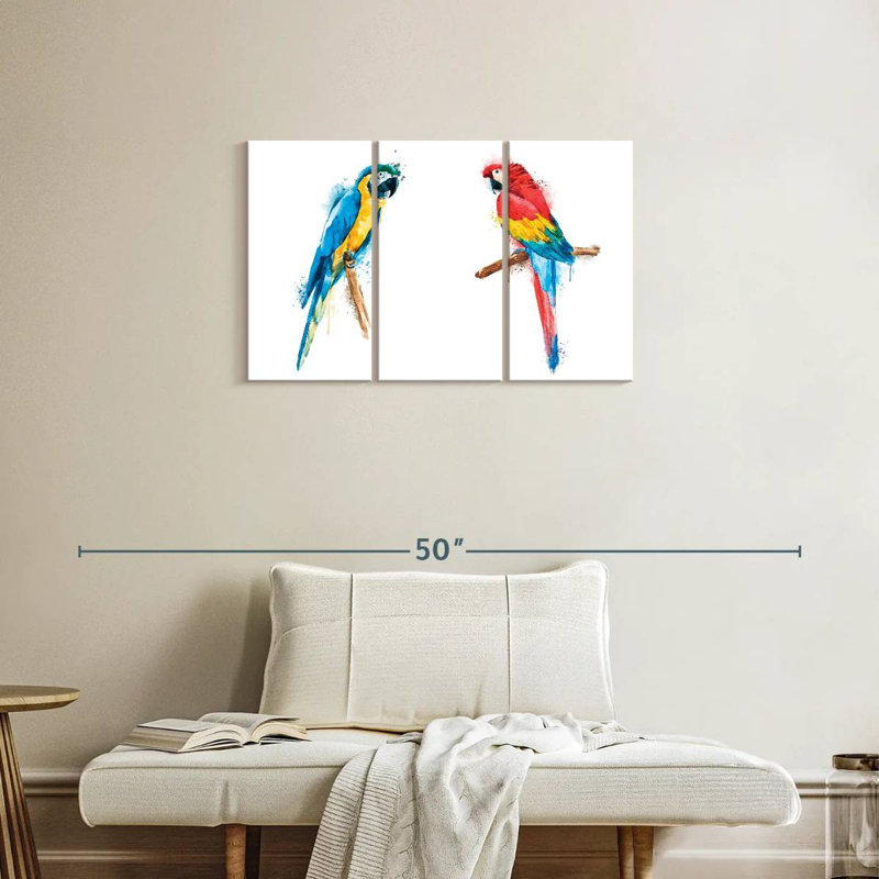 Macaw Duo Color Splash, H 20 po x l 33 po
