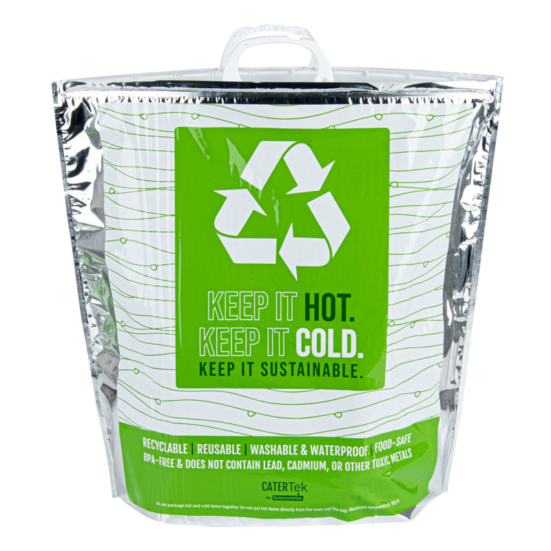 Sac chaud et froid 20,1 po x 7,1 po x 20,1 po, 1 sac isotherme à trois couches de restaurantware-Cater Tek