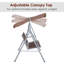 3 Person Porch Swing with Canopy-711668098