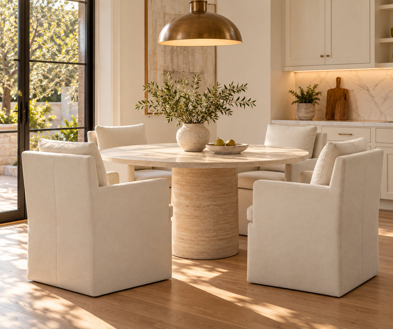 Alayaa Dining Armchair, Velvet Vesper Nature