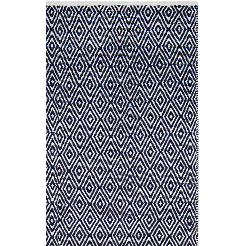 Dannea Flat Weave Cotton Geometric Rug, Rectangle 5' x 8'