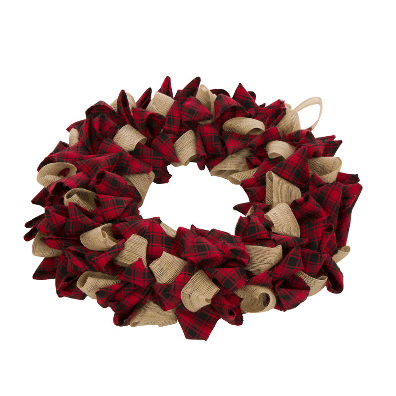 Couronne en tissu écossais 18,9 po