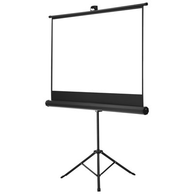 Tripod Projector Screen with Stand 60 Inch 160° Wide Angle 4K HD 16:9 Screen