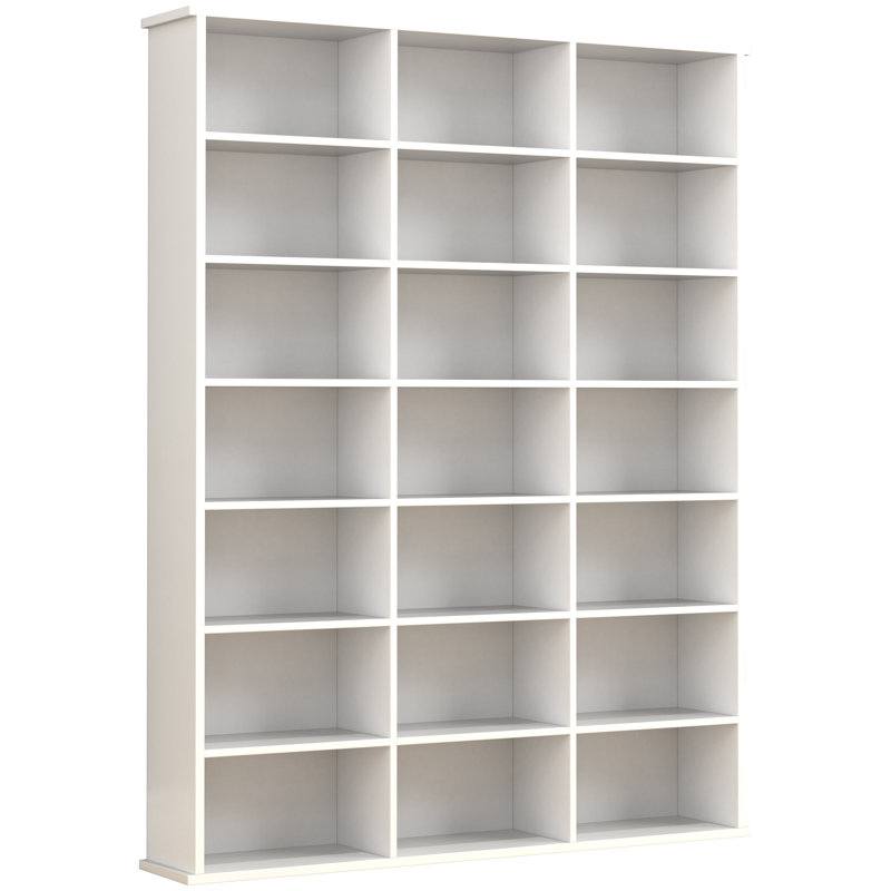 Inbal 136cm H x 105cm W Standard Bookcase, White