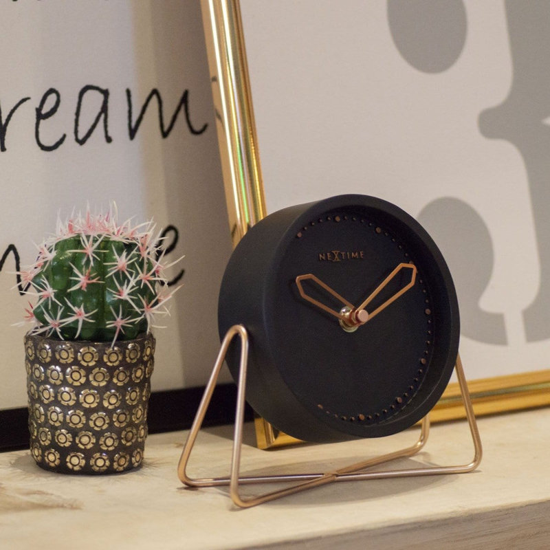 Horloge de table 7 pouces "Cross", Noir