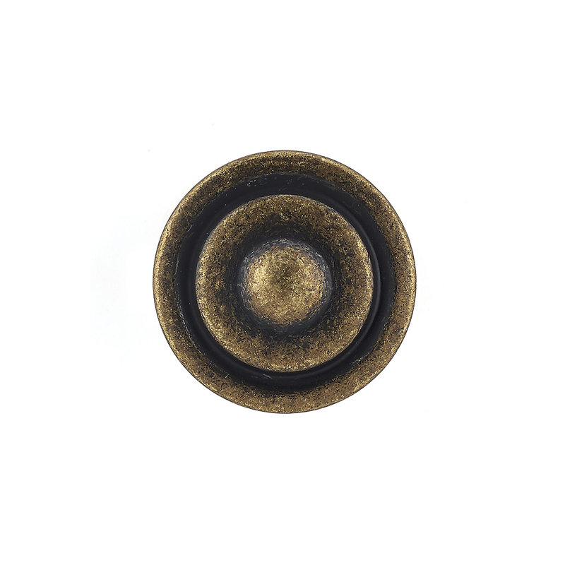 Expression 1 1/4" Diameter Round Knob, Burnished Brass