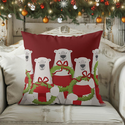 Coussin décoratif ours polaire