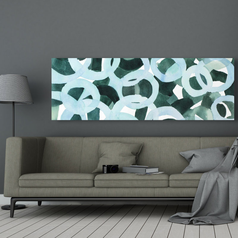 Cercles abstraits - Toile pour salle de bain Neo Mint