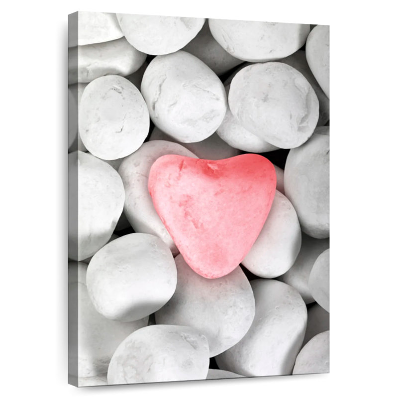 Alvord Heart On Pebbles, 45" H x 30" W
