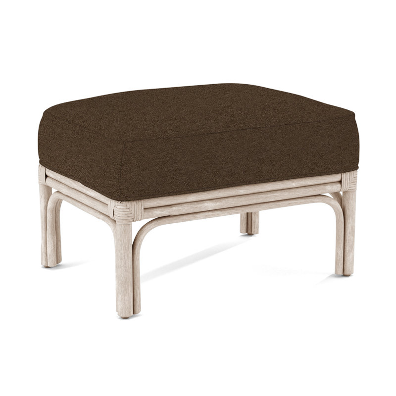 Boca Ottoman, Brown Geometric, 0456-33, Bisque