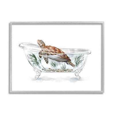 " Turtle Swimming Bathroom Tub " by Ziwei Li
