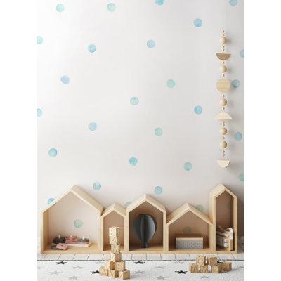 Peel and Stick Dots Mint Blue