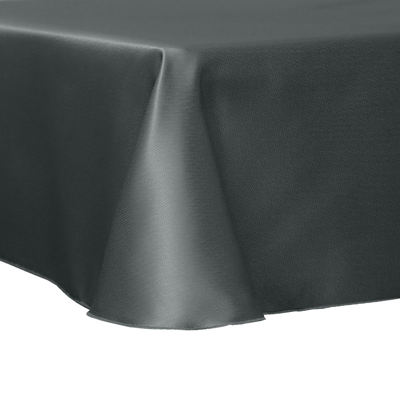 Ultimate Textile Herringbone - Fandango Tablecloth, Charcoal Grey, 108" Square, 1