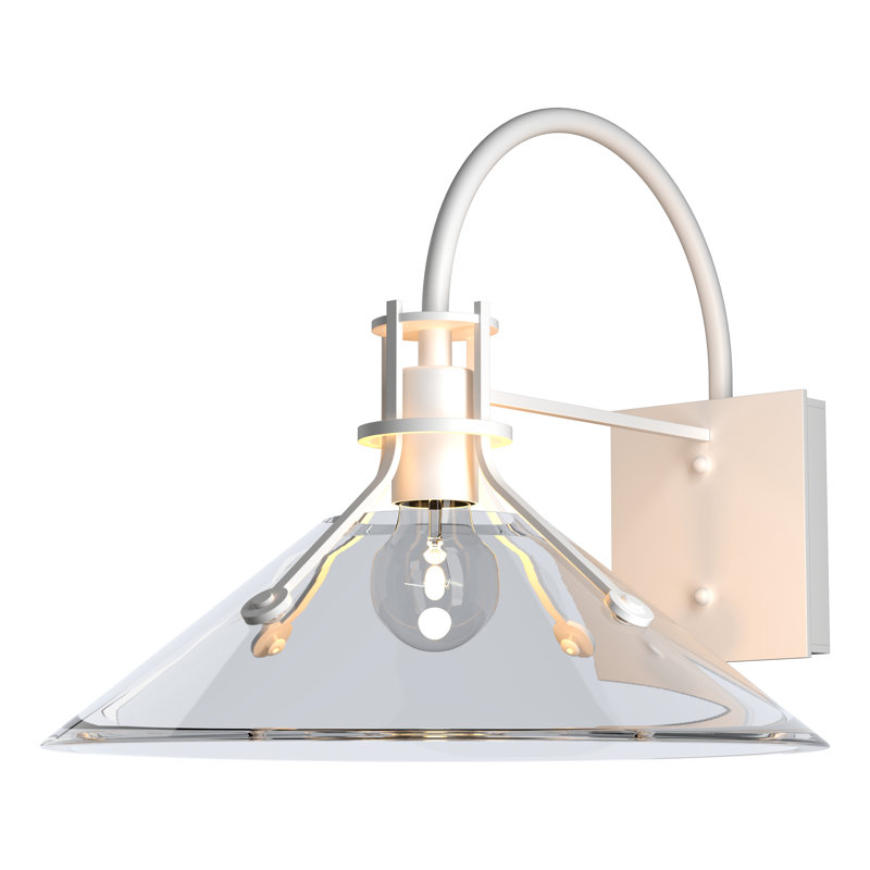 Aluminum Wall Light, Clear Glass