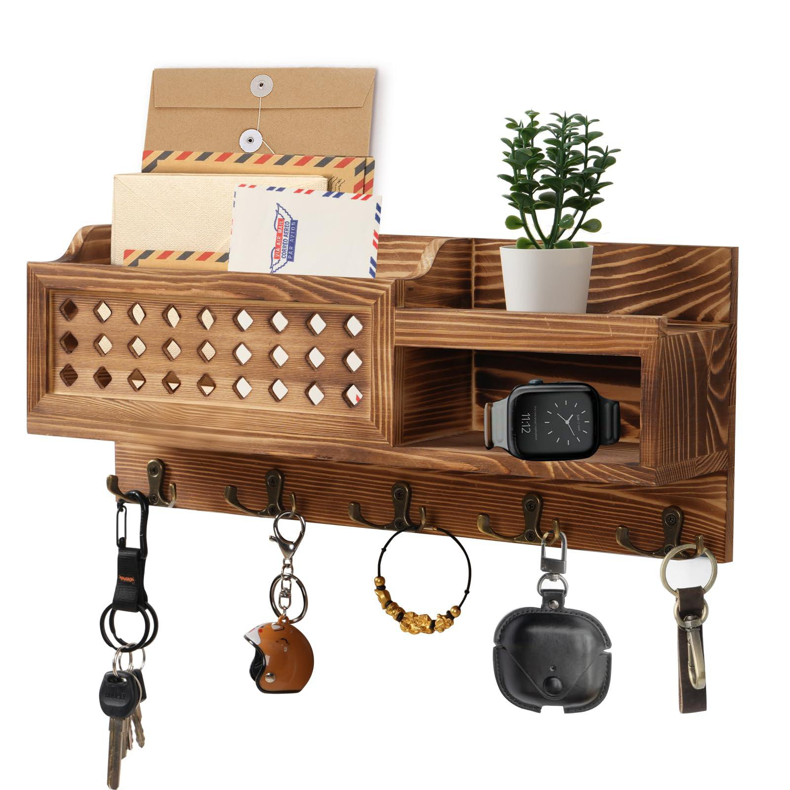 Ophelia & Co. Wall Mounted Key And Mail Rack - Wall Mounted Mail ...