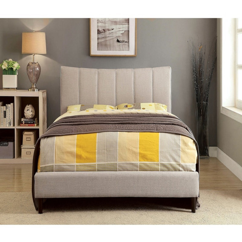 Inessa Upholstered Bed, Beige, Full