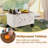 Large Foldable Utility Cart with  2-Tier Storage Crates 5 Rotate Wheels Metal White-119358009