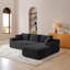Canapé modulaire 105 po, canapé modulaire Cloud avec assise profonde, canapé modulaire en L avec méridienne, fauteuils rembourrés-758126717-758126716