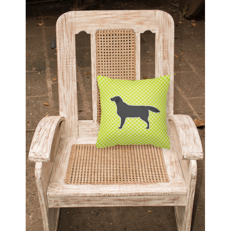Coussin intérieur/extérieur labrador, H 18 po x l 18 po x P 3 po, Vert