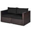 59'' Wide Straight Wicker Loveseat with Cushions-1823065361