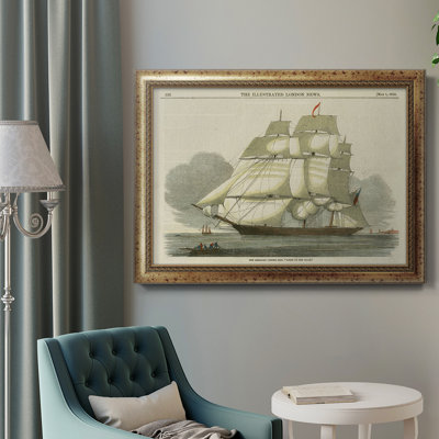 Antique Clipper Ship II - cadre photo, impression sur toile