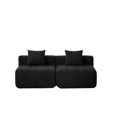 Chenille sectional sofa with 2 pillows,Symmetrical Modular Sofa Sectional for bedroom, living room, office for leisure or nap, reading room, and lobby