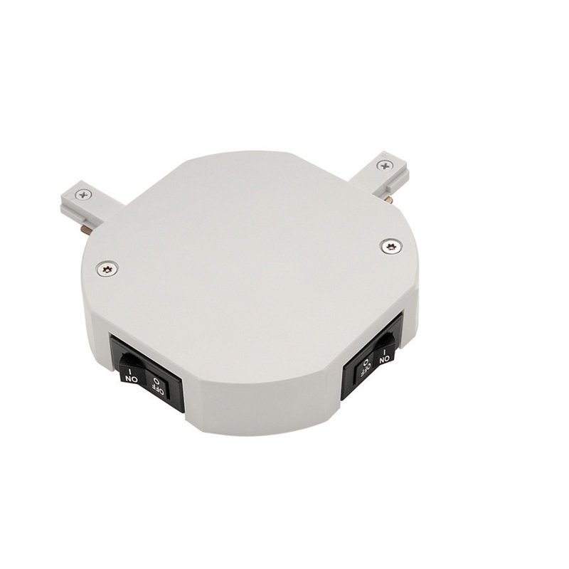 Connecteur de gauche en l limiteur de courant pour un rail à un circuit, Blanc, 5A