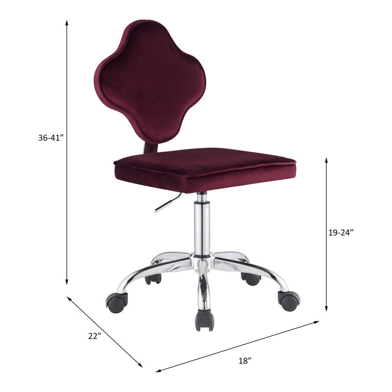 Chaise de bureau pivotante sans accoudoirs Clover