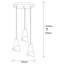 Luminaire suspendu conique à 3 lumières Tunxis