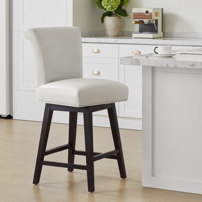 Alanys Swivel Upholstered Counter Stool