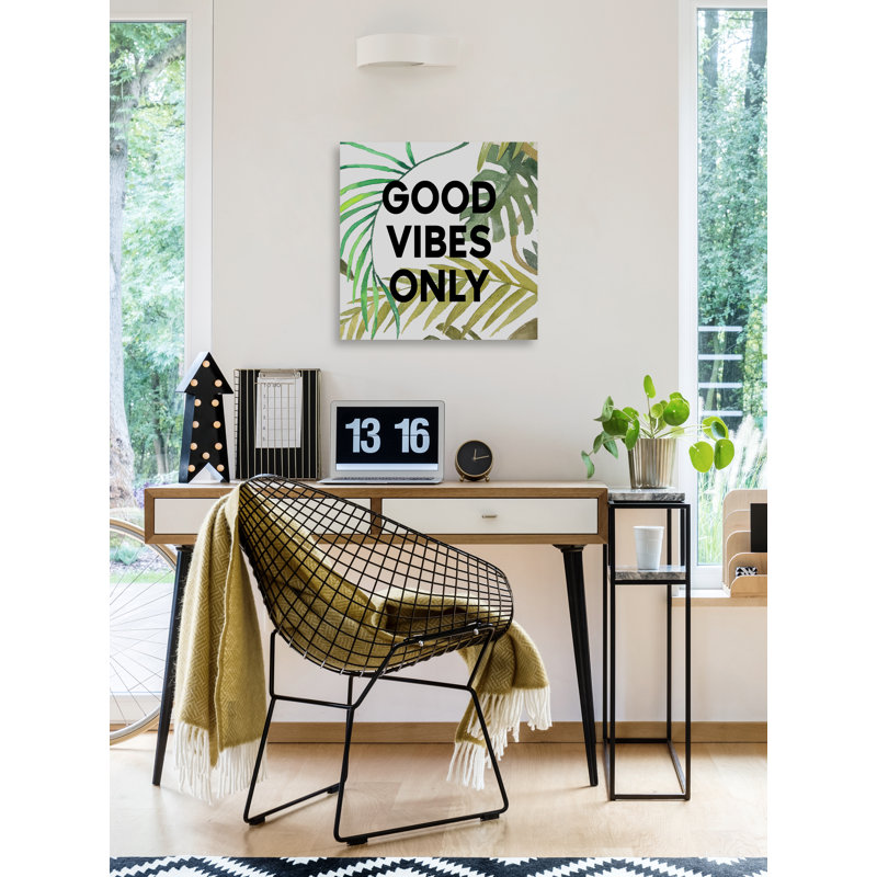 « good vibes only vii », reproduction d’impression sur toile tendue, H 12 po x l 12 po x P 1,5 po