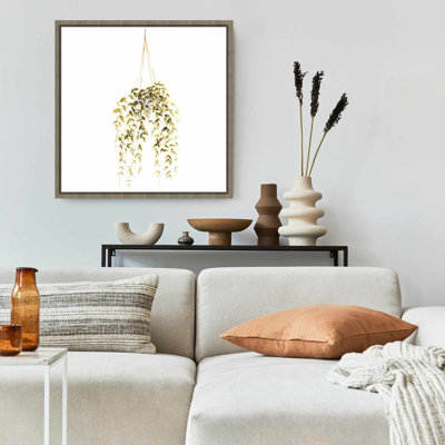«Hanging Plant», art mural minimaliste vert